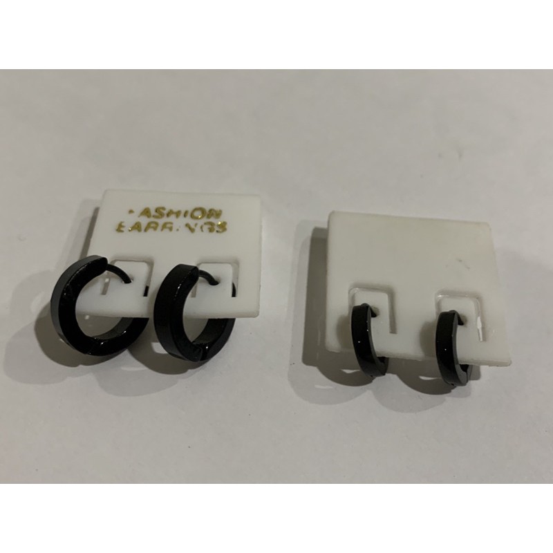 Anting Besi Putih Asli Ternate Hitam