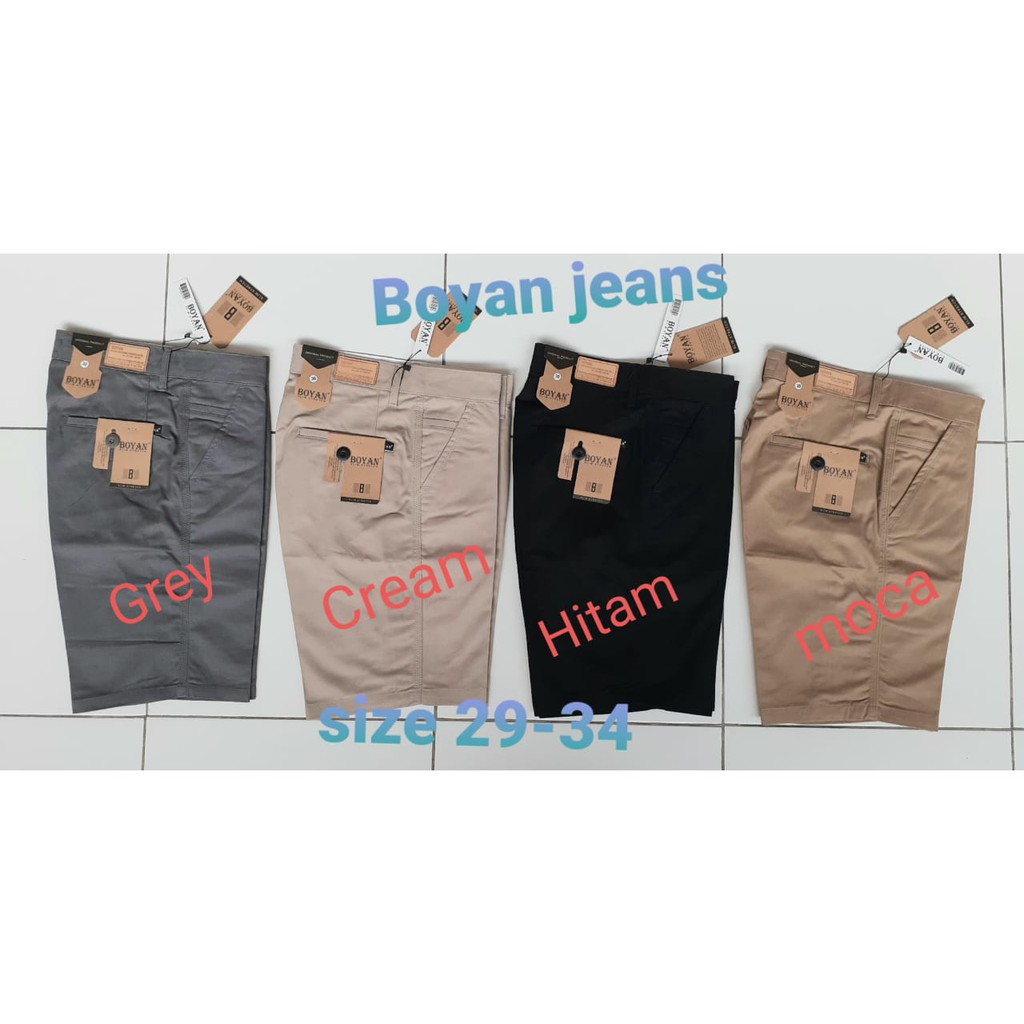 CELANA CHINOS PENDEK PRIA TERLARIS PRODUK BY BOYAN JEANS