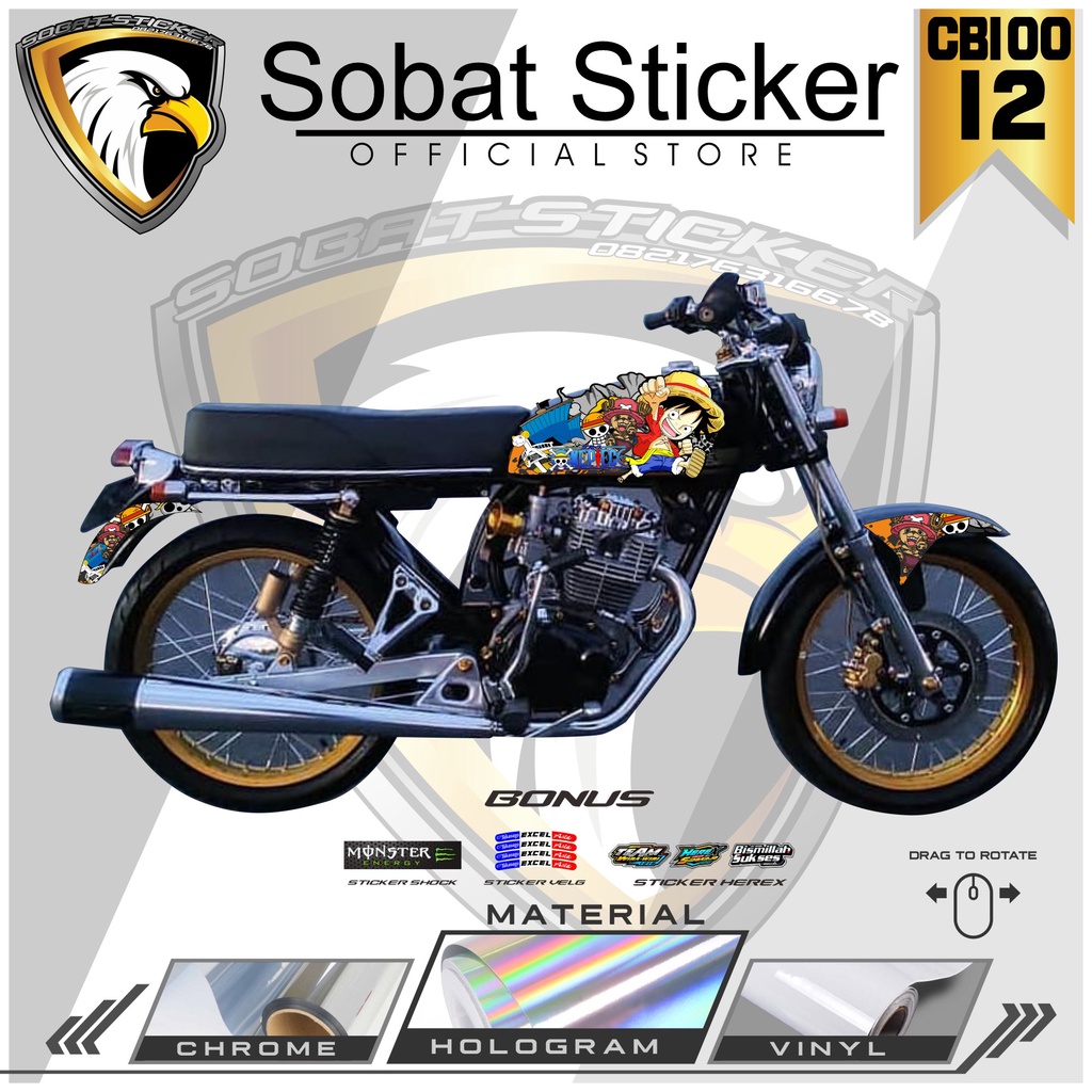 STRIPING CB 100 - STRIPING HOLOGRAM HONDA CB 100 ONE PIECE