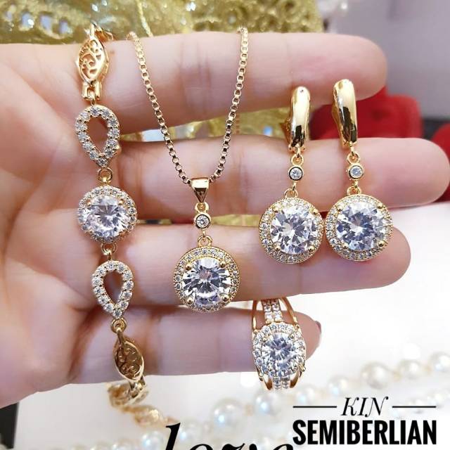 Xuping set perhiasan lapis emas 24k 2720j