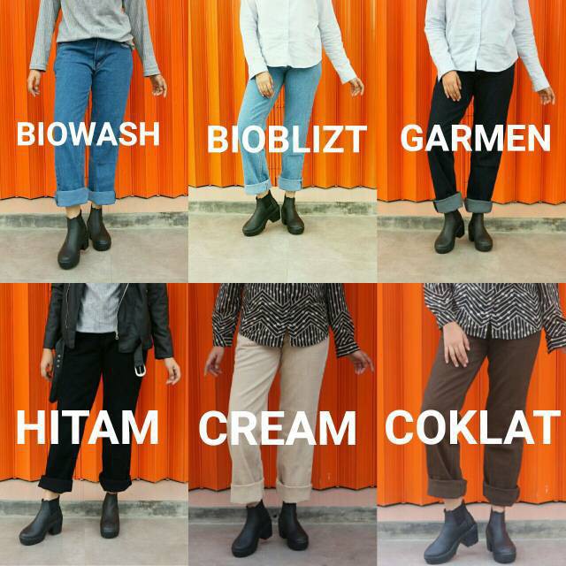 celana jeans wanita 2018 robek model terbaru/   Celana jeans levis boyfriend cewek wanita hitam biru