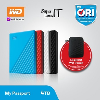 Harddisk 4TB WD My Passport free case Portable External