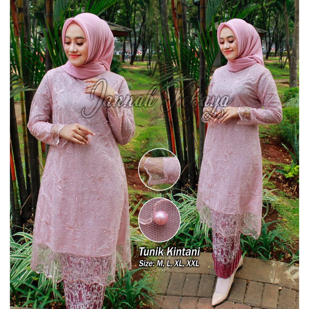 TUNIK KEBAYA KINTANI - BAJU KEBAYA TILLE - FASHION KEBAYA WANITA - KEBAYA MODERN - BAJU KEBAYA PESTA