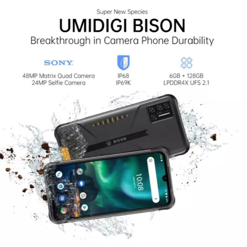 Umidigi Bison Ip68/Ip69k 48mp 6.3 Fhd+ 6gb 128gb Nfc Android 10 - Orange