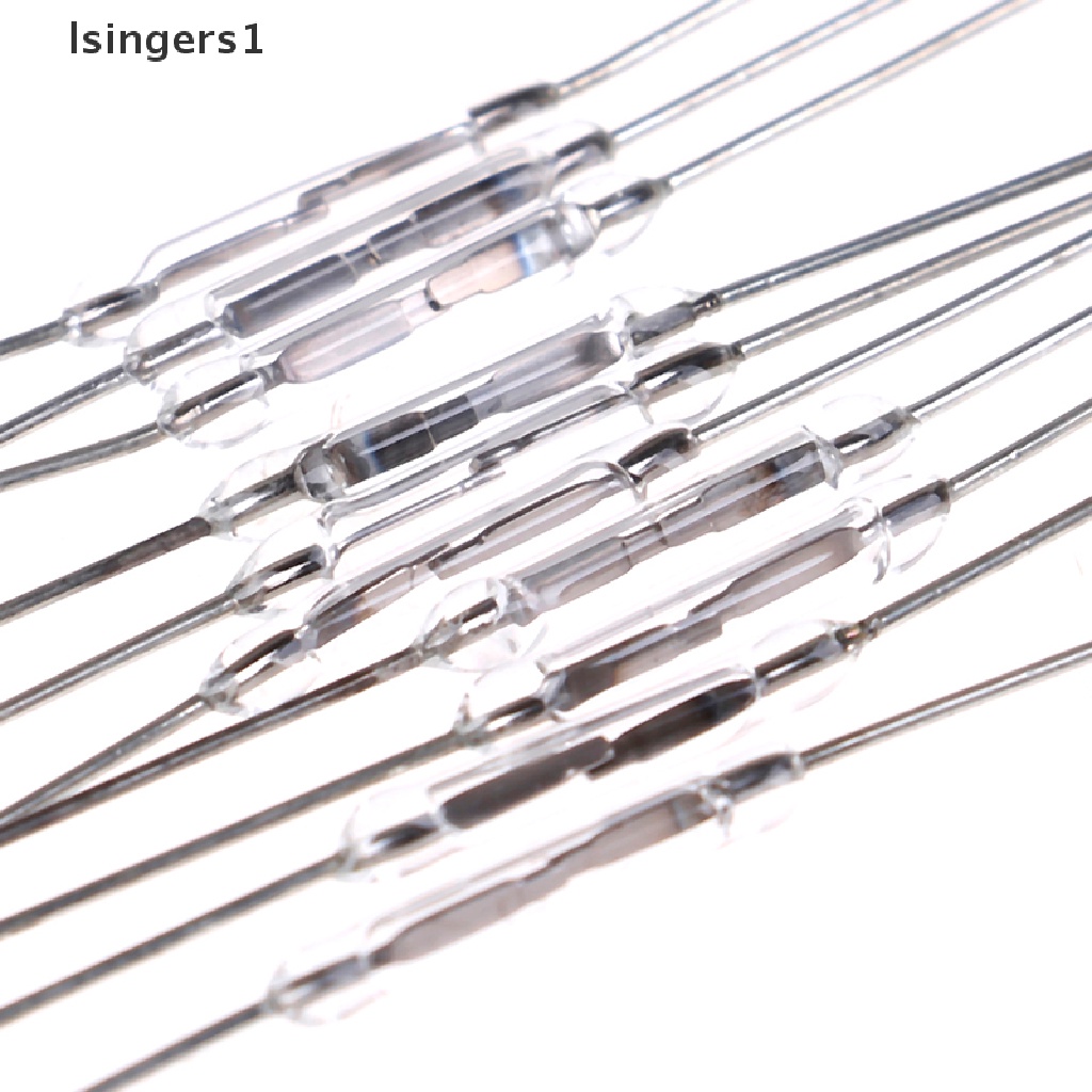 (lsingers1) 10pcs Saklar Reed MagSwitch Magnetik Bahan Kaca Ukuran 14mm