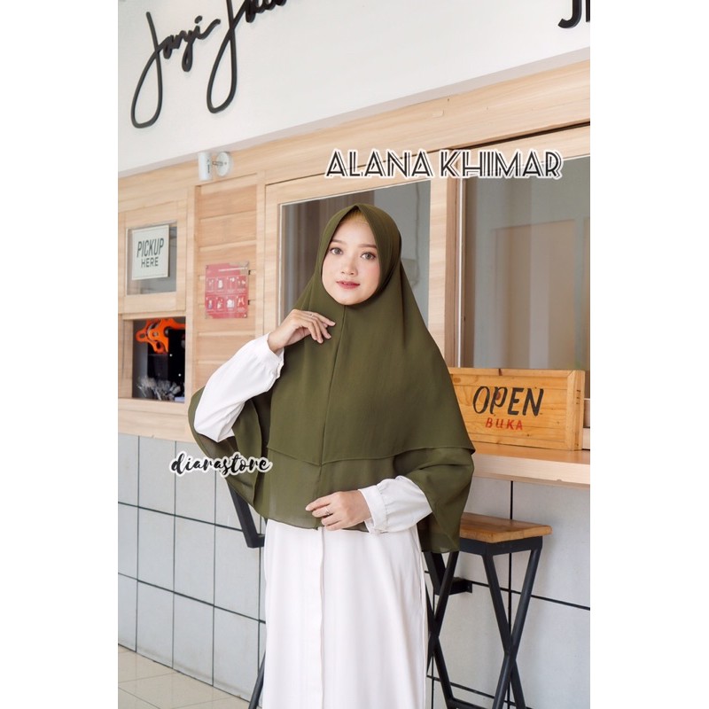 ALANA KHIMAR CERUTY BABY DOLL 2 LAYER | COD | KHIMAR PET ANTEM