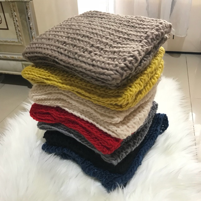 READY INDONESIA Infinity Scarf 2 Ring Syal musim dingin cewek wanita wool import bahan rajut scarf