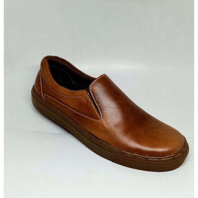 Sepatu Sneakers Pria Kulit Pull up Asli Sepatu Casual SlipOn Kulit Premium Grammer