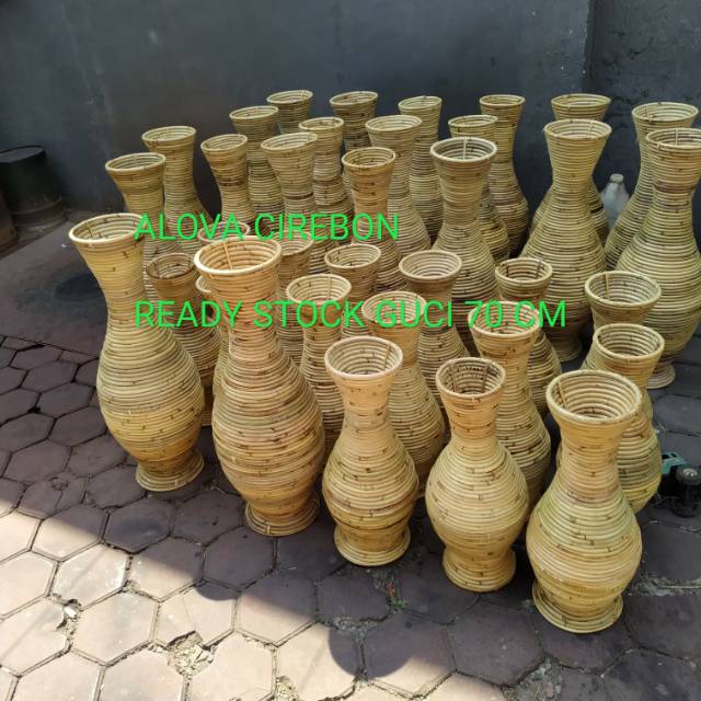 Jual Vas Pot Bunga Dari Rotan Tinggi Cm Dan Tinggi Cm Indonesia Shopee Indonesia