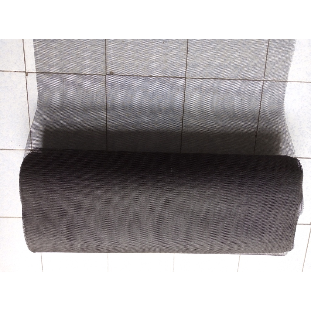Kain Tile Kaku/ Tulle Kaku/ Jala Kaku/ Kain Untuk Craft, Kerajinan Tangan dan Dekorasi Warna Hitam d