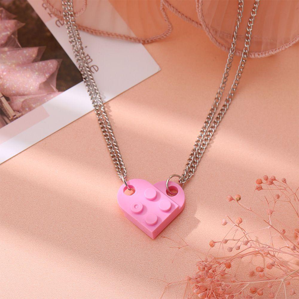 Chookyy Love Kalung Hadiah Valentine Ganda Punk Heart Brick