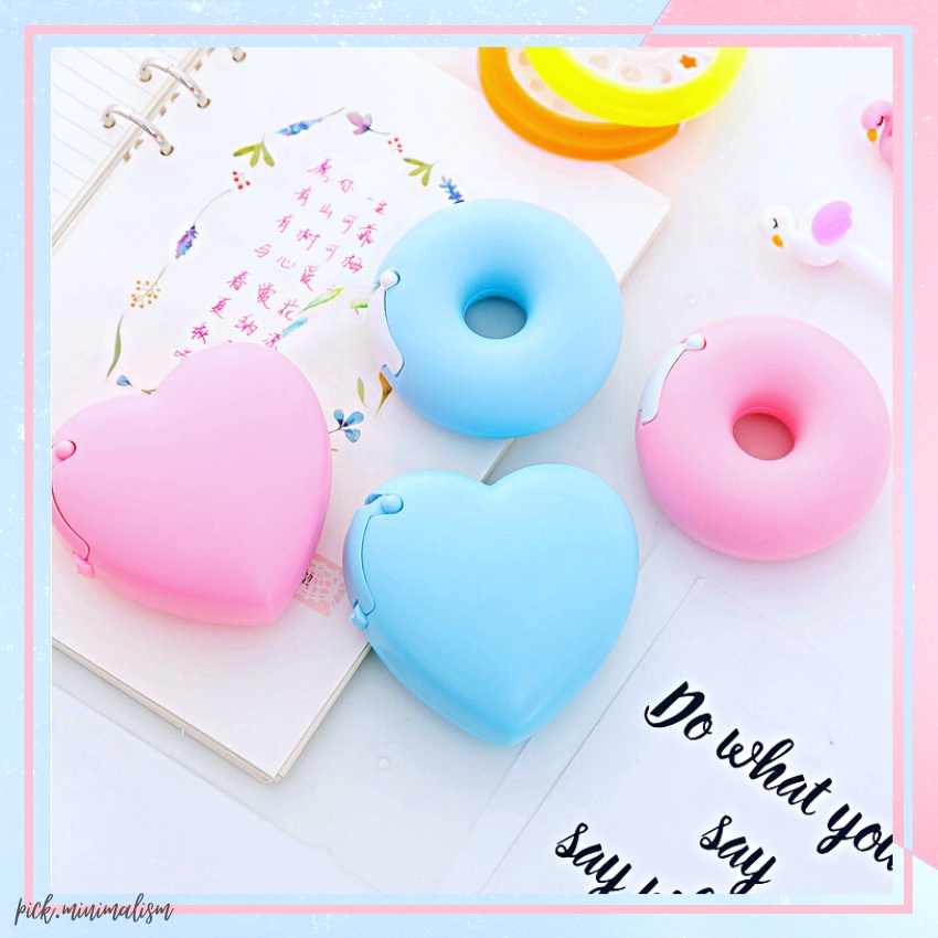 

Tape Cutter Tempat Solasi Mini Isolasi Kecil Love Heart Cute Aesthetic