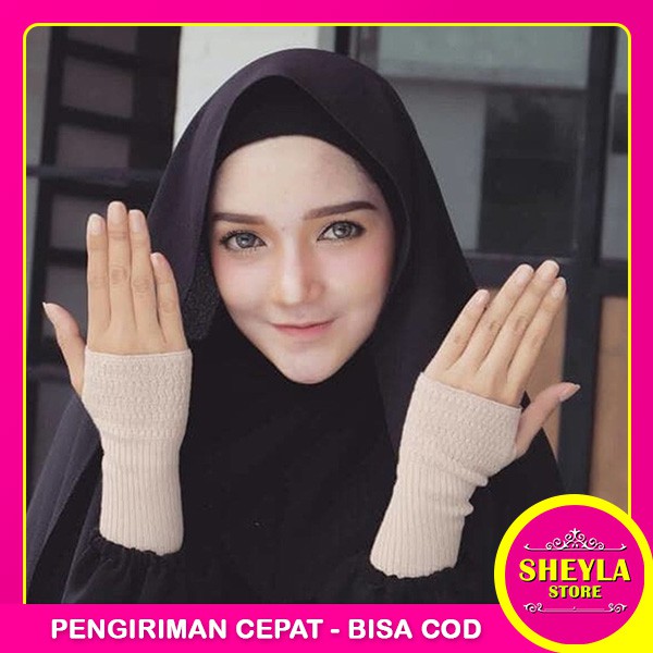 Handsock Manset Rajut Jempol Panjang / Manset Muslimah Panjang (TS-34)