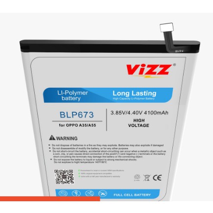 Baterai Vizz OPPO BLP673 A3S A5S DOUBLE POWER VIZZ