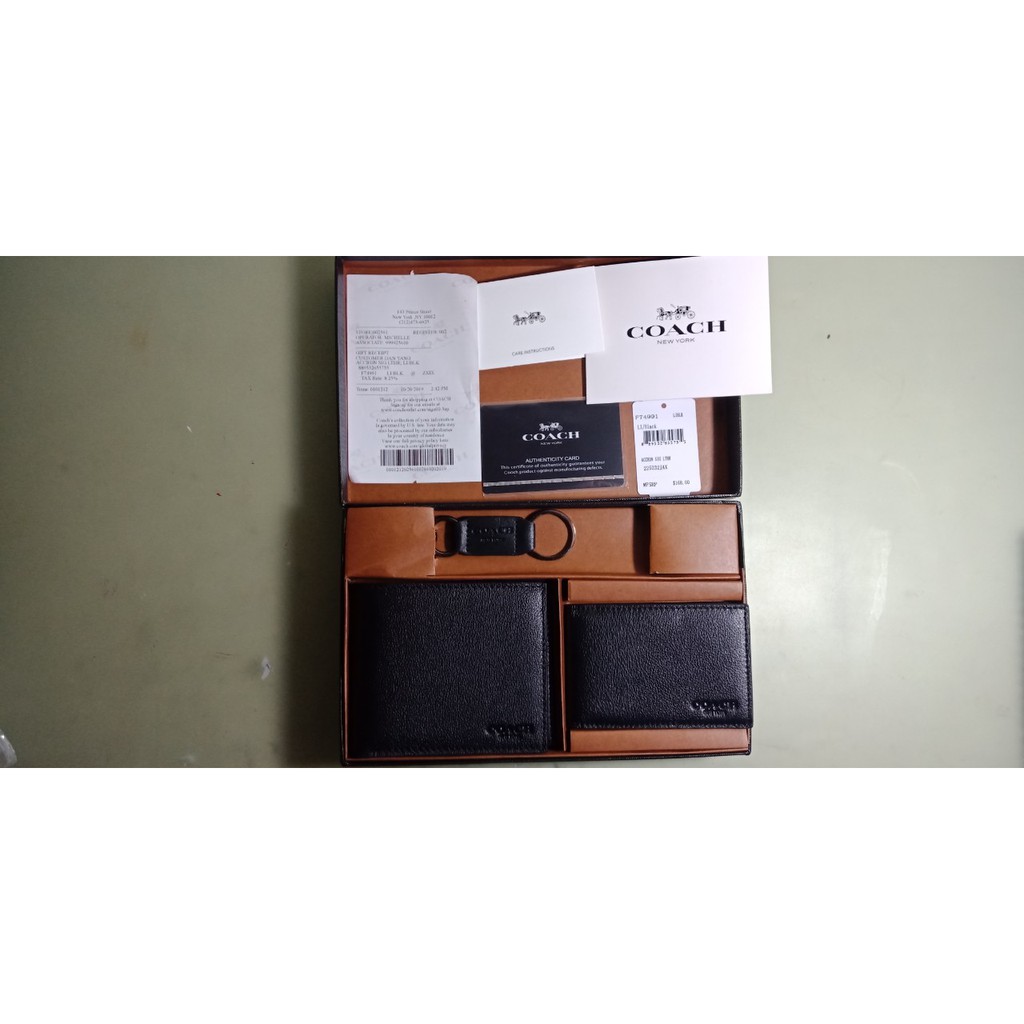 Coach black leather wallet original