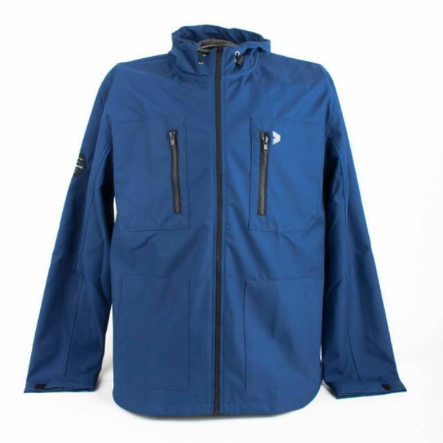 Kalibre 970293440 Jaket Softshell Biru Navy Jaket Gunung Jaket Anti Air Water Resistant Jaket Motor