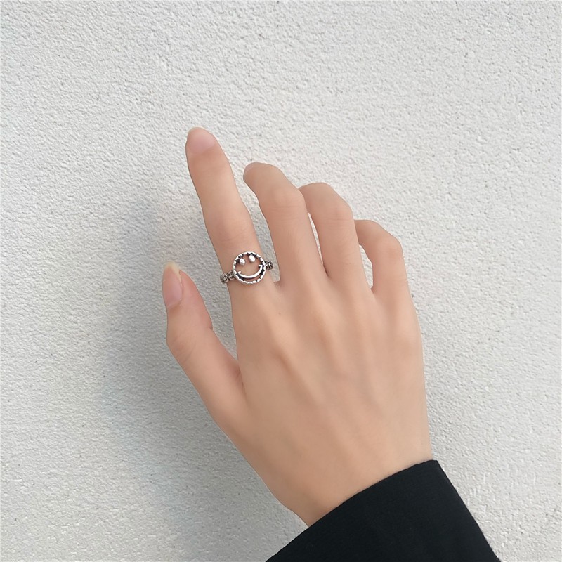 [ACKER] Cincin Smiley Gaya Korea Untuk Wanita / Pria