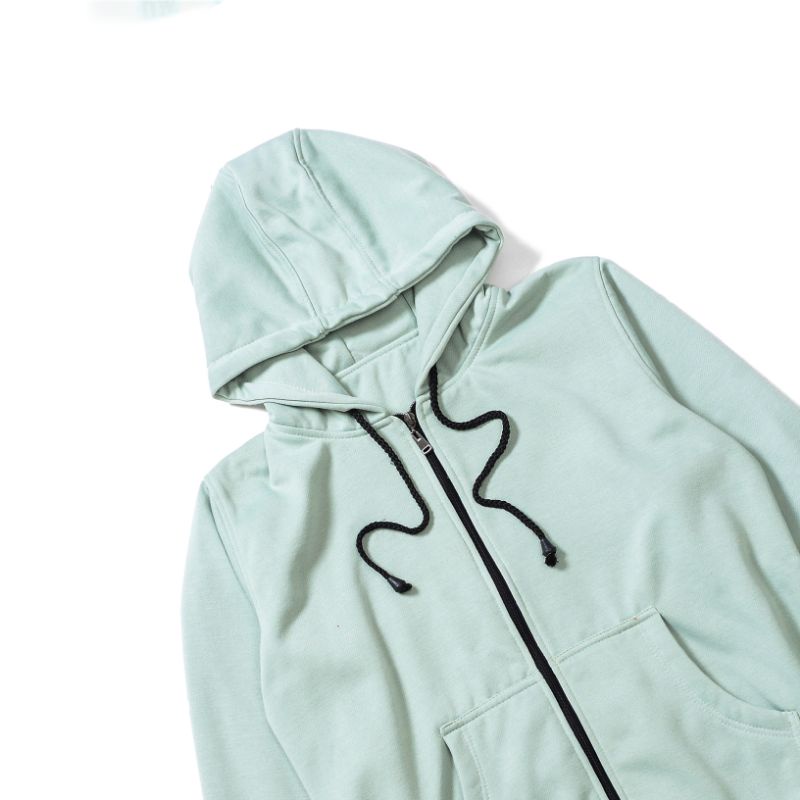 LinkaweOriginal Jaket Hoodie sletting Basic M L XL free sticker & gantungan kunci pria dan wanita 2-1