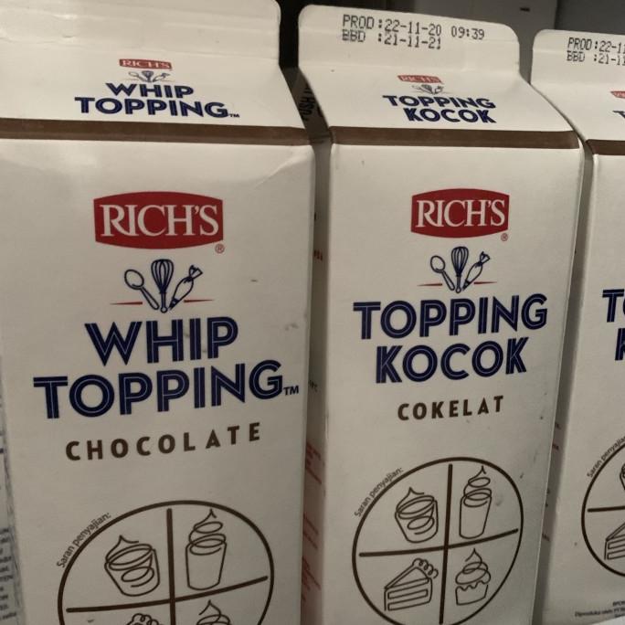

PROMO! Rich Chocolate Non-Dairy Whipping Cream Coklat Whip Topping bakernbar99 Berkualitas