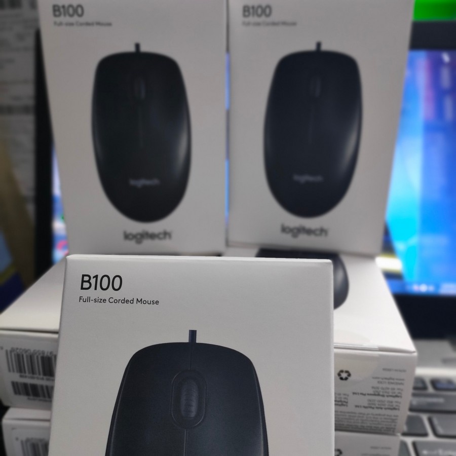 MOUSE USB LOGITECH B100 MOUSE LOGITECH ORIGINAL RESMI 100% BUKAN KW