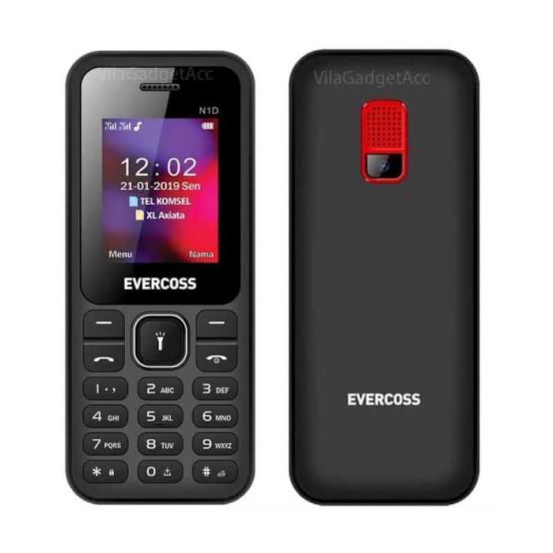 Evercoss N2E Handphone - Layar 2.4 inch - Dual Sim - Camera - Fm Radio-Hitam