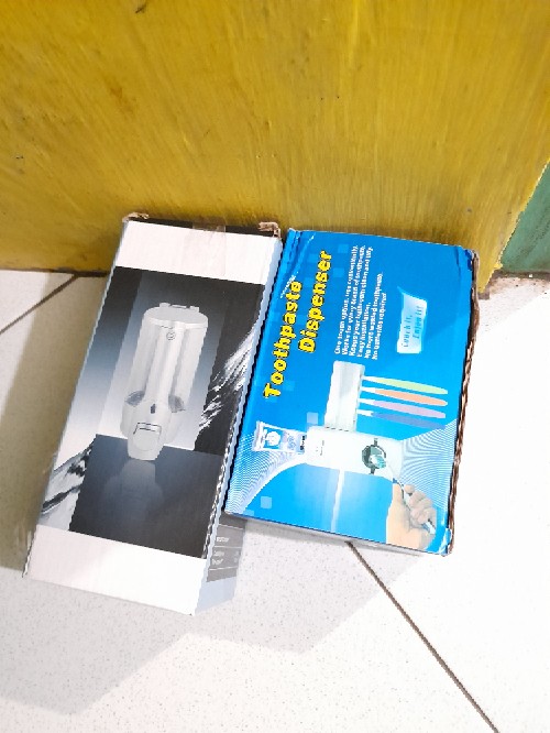 [ Cod ] Paket Murah Dispenser Sabun Cair Shampoo Single Dan Tempat Sikat Gigi Dan Pasta Gigi / Odol