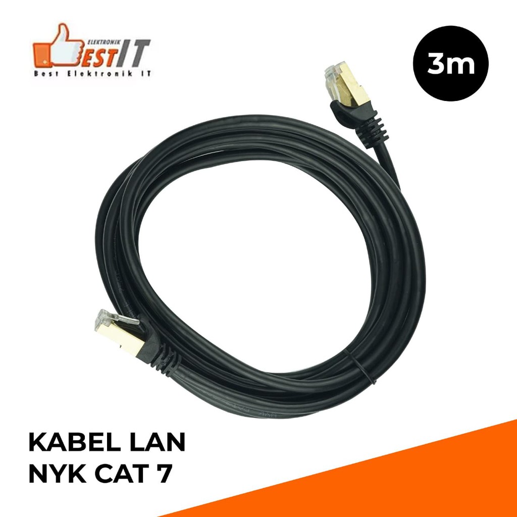 Kabel Lan Rj45 nyk cat 7 sstp ethernet 10Gbps gold