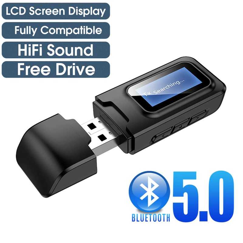 Audio Bluetooth 5.0 Receiver Transmitter LCD Adapter