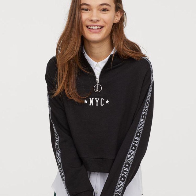 h&m short sweatshirt