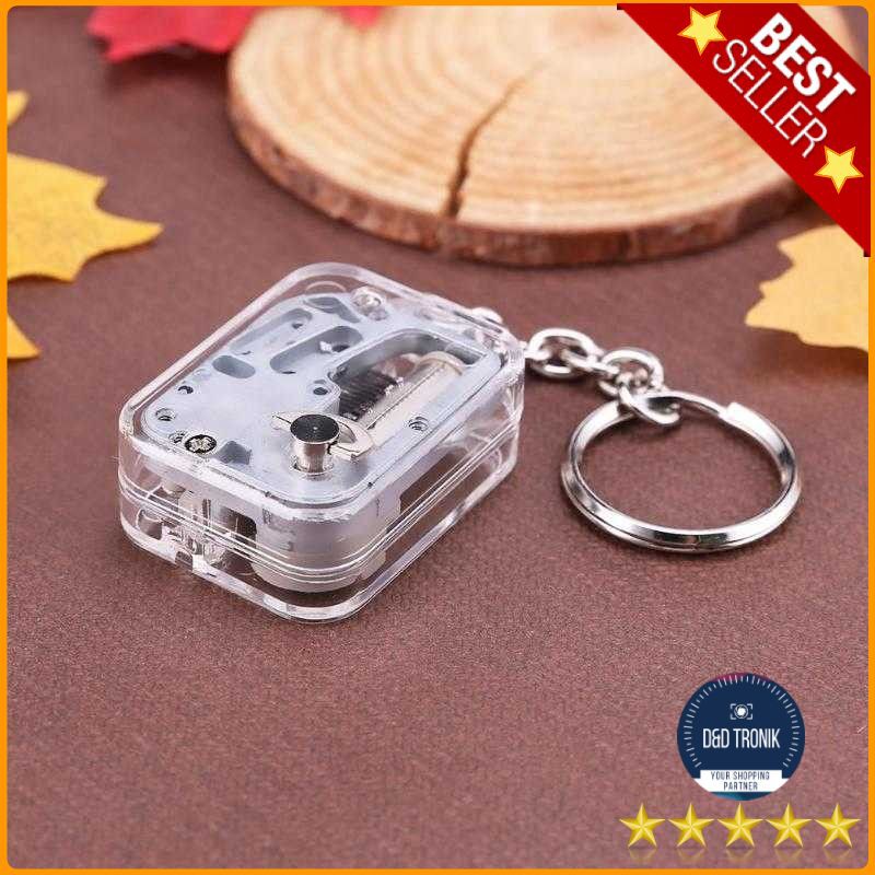 Gantungan Kunci Unik Model Music Box Mini VKTECH Kotak Musik DIY 18 Tones Music Box Keychain-3