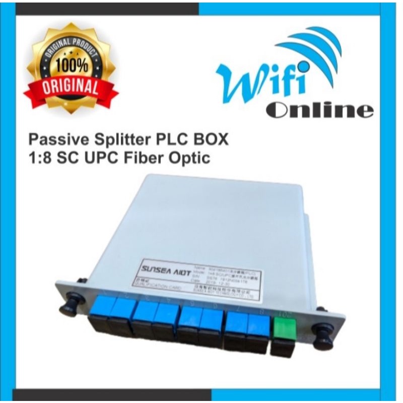 Passive Splitter PLC BOX 1:8 SC UPC Fiber Optic