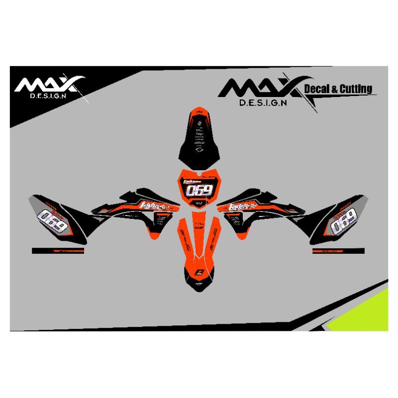 DECAL KLX GORDON KOMBINASI HOLOGRAM