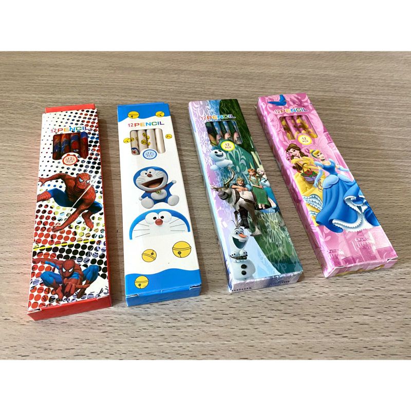 

Pensil Kayu Karakter Frozen, Spiderman, Doraemon, Princess