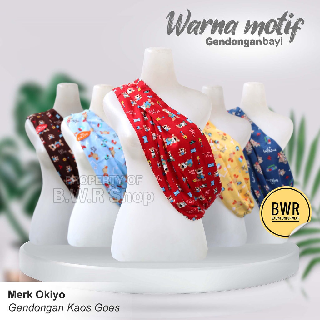 Gendongan Kaos OKIYO Motif CARACTER ( Geos ) Kain Gendong Bayi Instan Goes Kaos Motif Cukin instan | Bwr