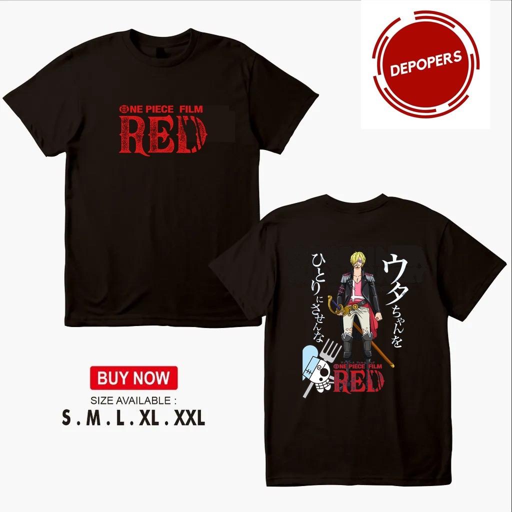 Kaos Sanji One Piece Red / One Piece Luffy Mode Nika