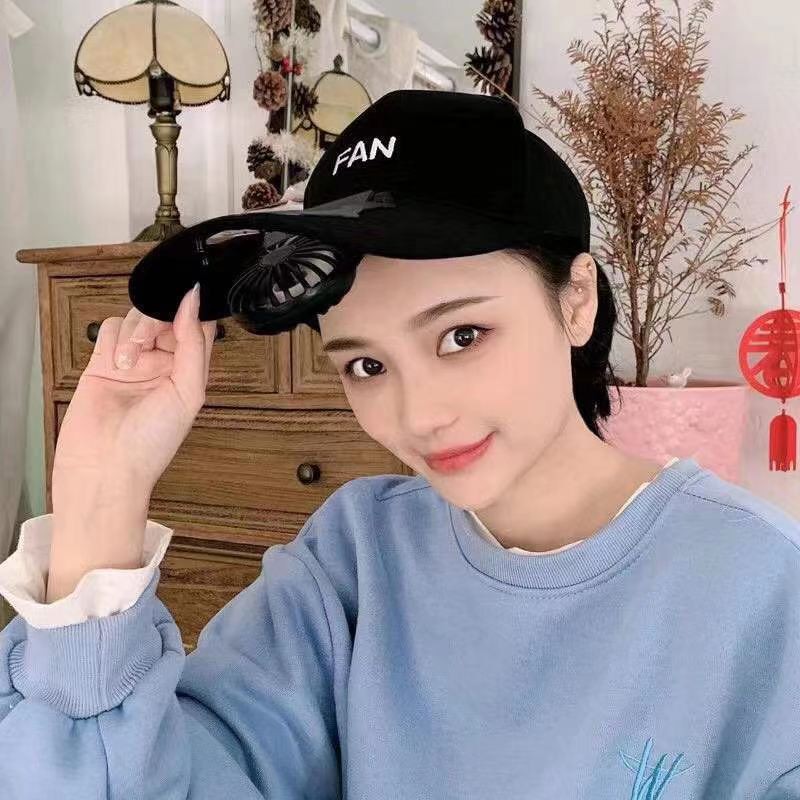 【T007】Skyhigh FASHION TRAVELING TOPI KIPAS ANGIN USB MINI, CAP WITH MINIFAN, USB CHARGE