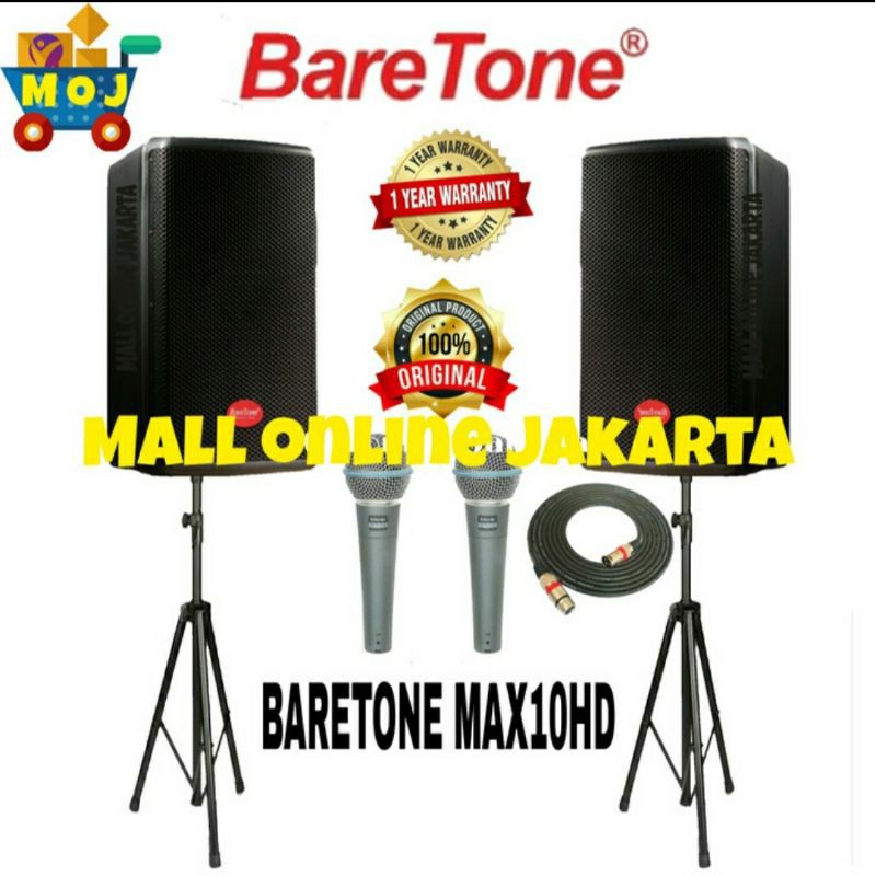 Speaker aktif baretone 10 inch max 10hd bluetooth max 10 hd max10hd