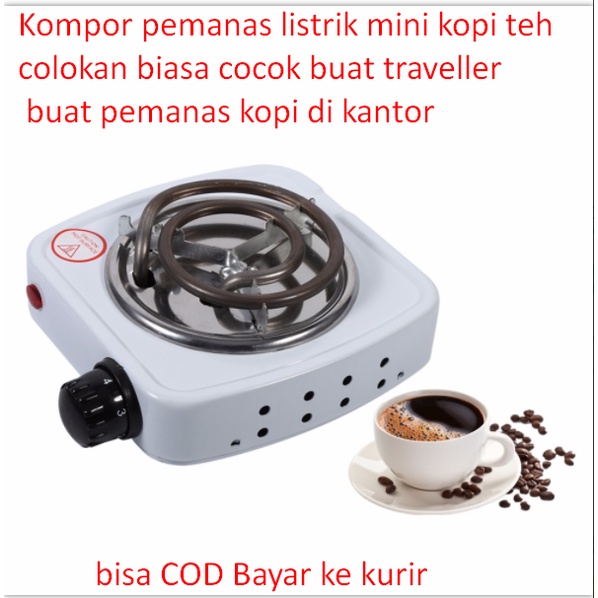 Jual Kompor Pemanas Listrik Mini Kopi Teh Colokan Biasa Cocok Buat