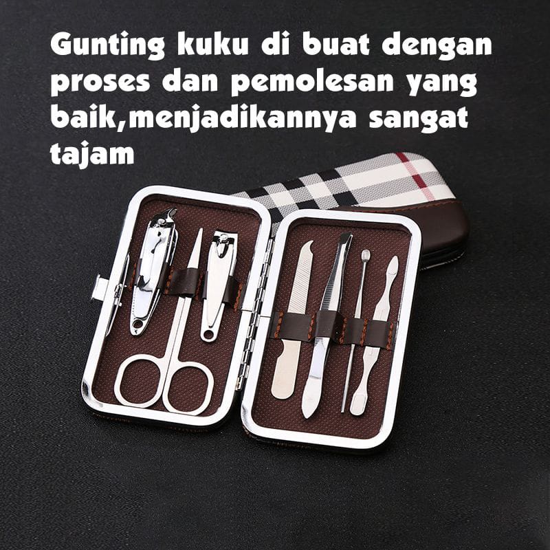 Gunting Kuku Set 7 in 1 Tangan Kaki Anak Dewasa Nail Clipper/alat manicure 7 in 1 praktis kecil alat potong kuku dompet