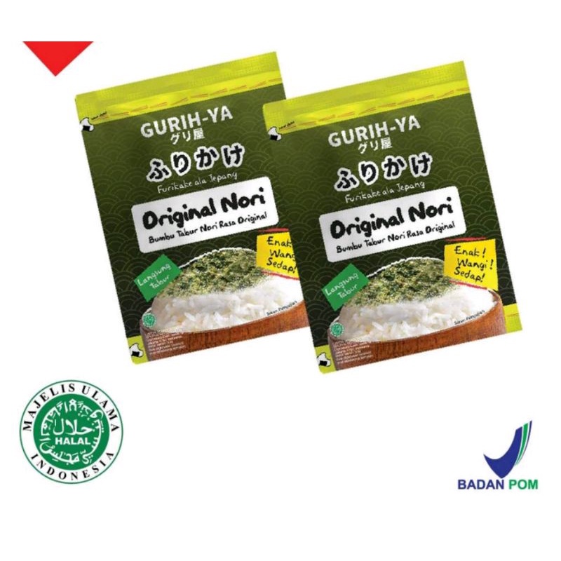 Gurih Ya SEAWEED ORIGINAL  sachet 5,5gr seasoning abon rumput laut spicy aonori