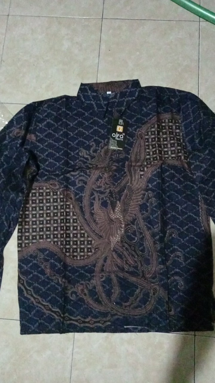 Kemeja Batik Pria Lengan Panjang Premium Motif Manuk Jaring Ba16