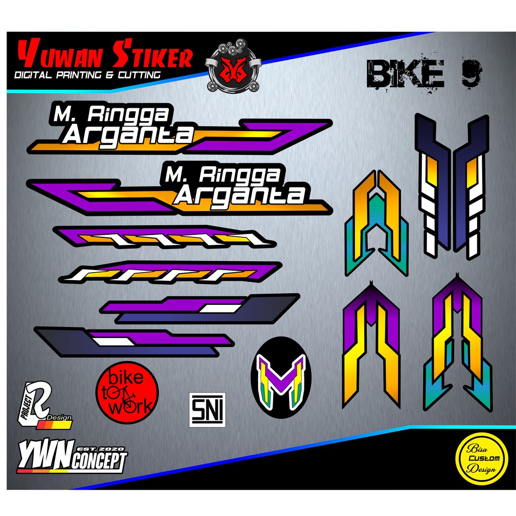 stiker sepeda minion bisa custom