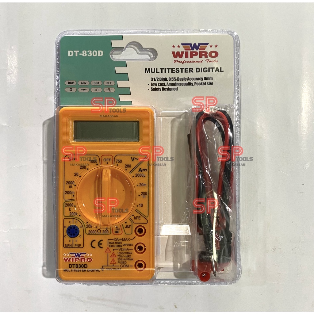 MULTI TESTER DIGITAL / MULTITESTER AVO METER / MULTIMETER WIPRO DT830D DT-830D DT 830D DT 830 D