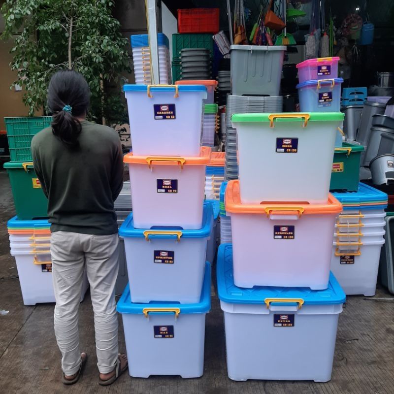 SHINPO - THE REAL MASTER OF CONTAINER BOX 30-45-52-60-70-82-95-130-150-195 Liter (khusus ekspedisi)