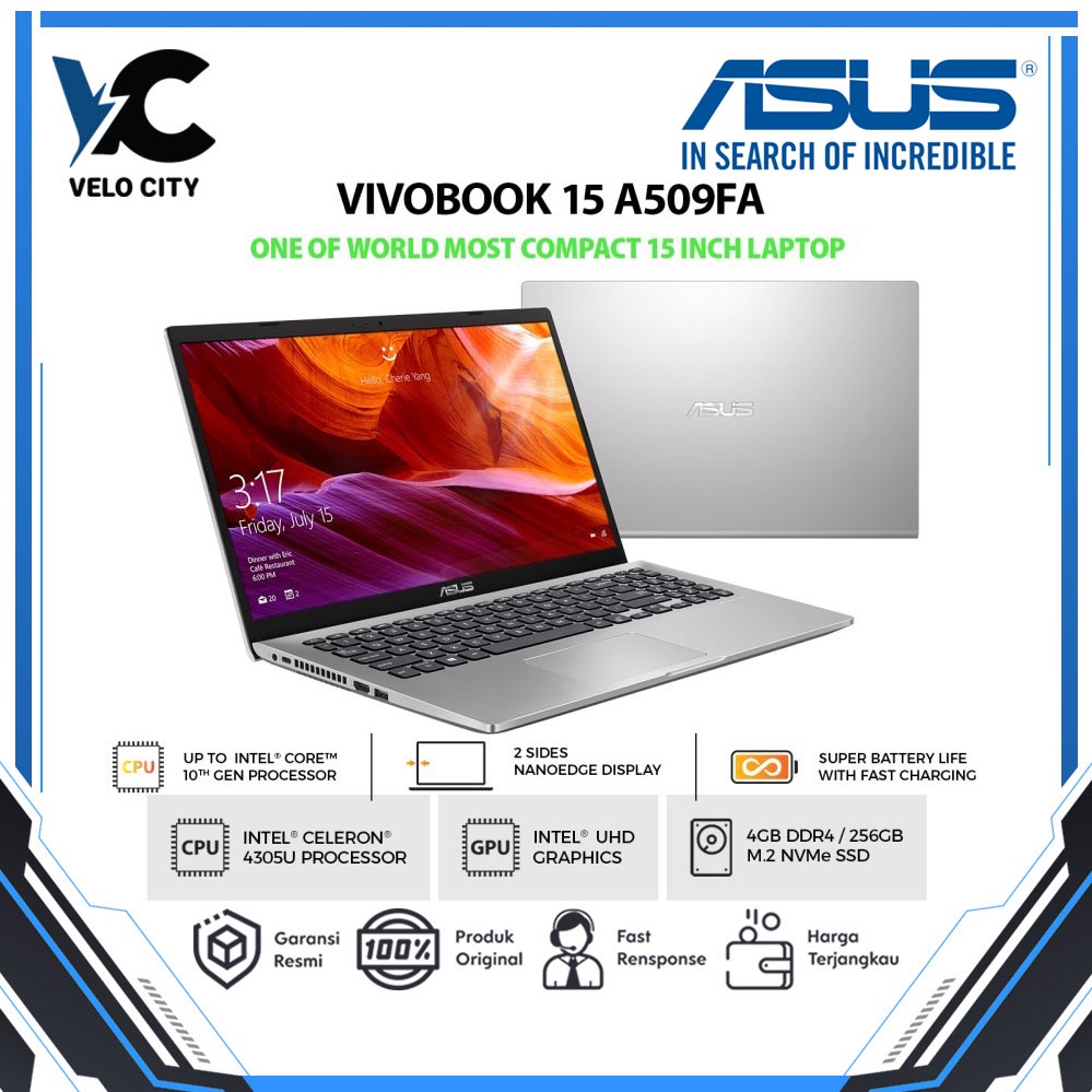 Laptop | Asus Laptop A509FA-FHD321 Intel Core i3-10110U 15.6 inch