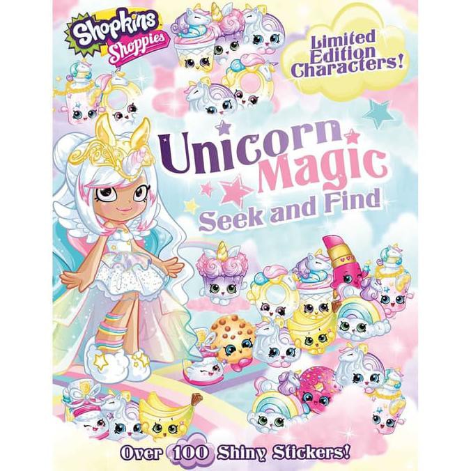 Shoppies Unicorn Magic Seek & Find (Shopkins: Shoppies) Shiny Stickers