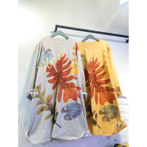 Tunik kaos import Oversize tangan panjang