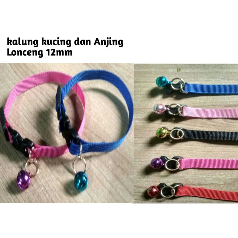 KALUNG KUCING POLOS + LONCENG 12mm.