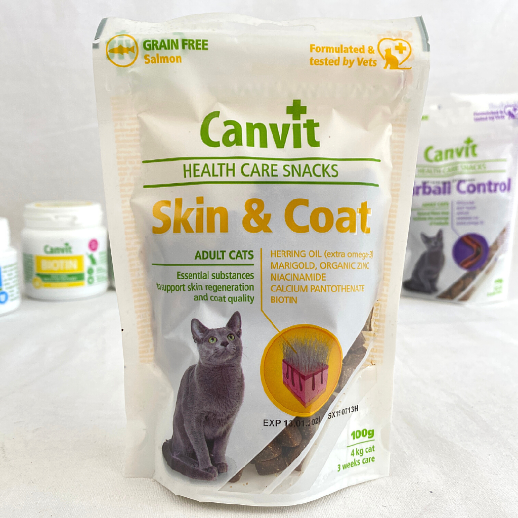 

CANVIT Snack Kucing Health Care SKIN and COAT 100g