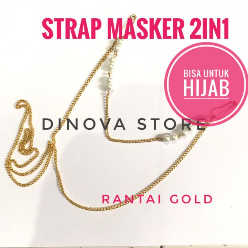 New paket 2in1 strap masker konektor rantai /tali masker/strapmask/strap mask/konektor masker